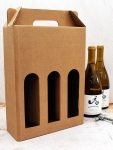 Three Wine Bottle Carriers with Insert