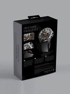 Drawer Style Black Watch Box with Insert
