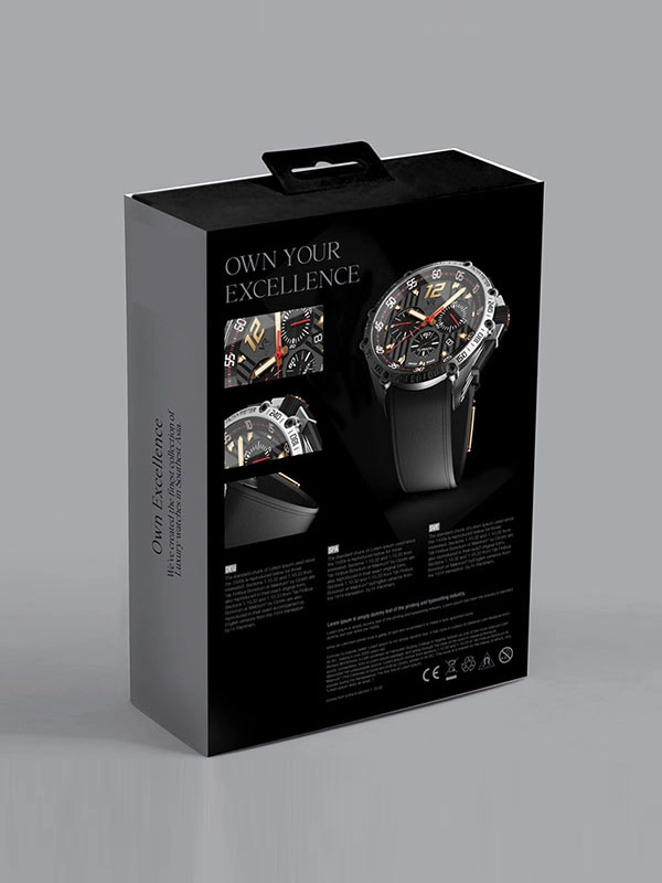 Drawer Style Black Watch Box with Insert